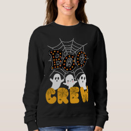 Boo Crew Halloween Sweatshirt mit Niedlichen Geist