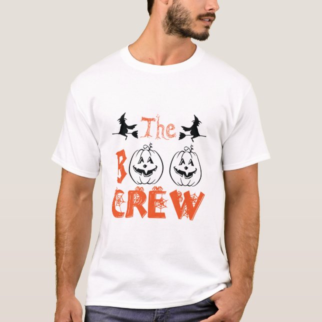 Boo Crew Hexches Pumpkins Matching T-Shirt (Vorderseite)