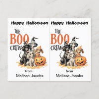 Boo Crew Hogs School Party Halloween Card