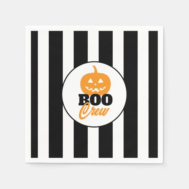 Boo Crew Jack O Lantern Halloween Party Serviette (Vorderseite)