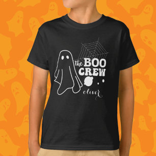Boo Crew Junge Familie passende weiße Halloween T-Shirt
