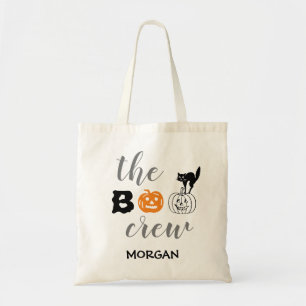 Boo Crew Katzenkürbis personalisiert Halloween Tragetasche