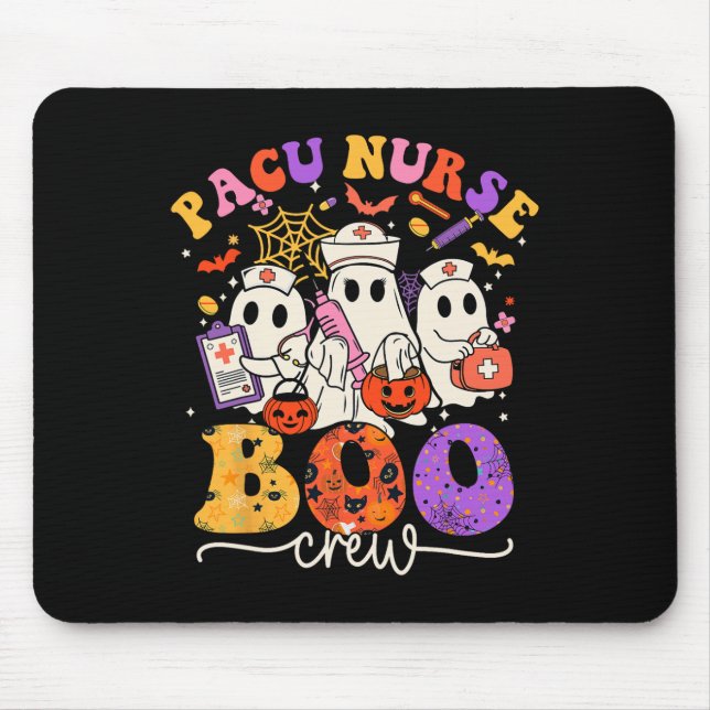 Boo Crew Kostüm Funny Nurse Ghost Halloween Mousepad (Vorne)