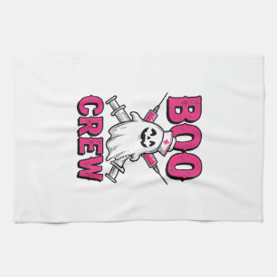 Boo Crew Krankenschwester Geist Halloween Vektor D Geschirrtuch