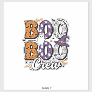 Boo Crew Krankenschwester Halloween Vintage Shirt Aufkleber