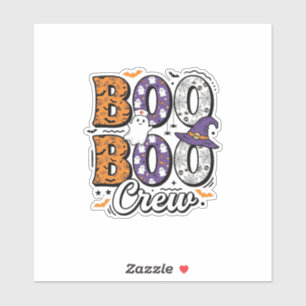 Boo Crew Krankenschwester Halloween Vintage-Shirt- Aufkleber