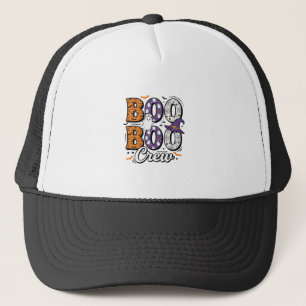 Boo Crew Krankenschwester Halloween Vintage Shirt Truckerkappe