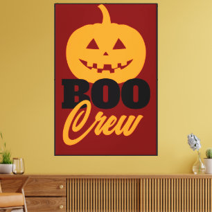 BOO Crew Kürbis-Wandkunst mit benutzerdefinierter Leinwanddruck