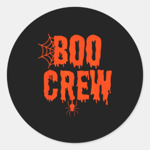 Boo Crew Lustiges Halloween-Shirt für Gruppenkostü Runder Aufkleber