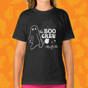 Boo Crew Mädchen Familie passende weiße Halloween T-Shirt