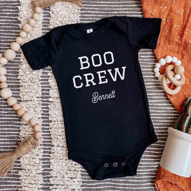Boo Crew Mit Monogramm Halloween Baby Strampler (Von Creator hochgeladen)