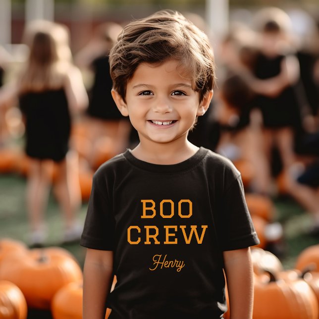 Boo Crew Mit Monogramm Halloween Baby T-shirt (Von Creator hochgeladen)