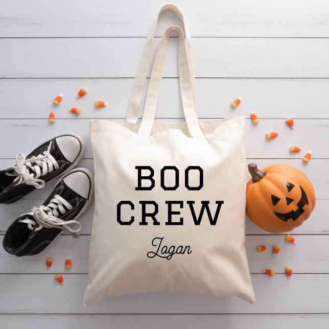 Boo Crew Mit Monogramm Halloween Tragetasche (Von Creator hochgeladen)