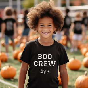Boo Crew Mit Monogramm Halloween Tri-Blend Shirt