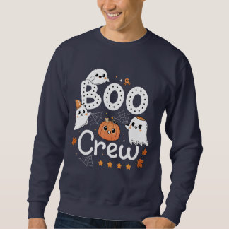Boo Crew Niedlich Halloween Geister und Pumpkin Sweatshirt