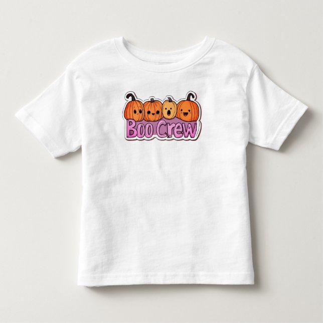 Boo Crew Niedlich Pumpkins Halloween Kleinkind T-shirt (Vorderseite)