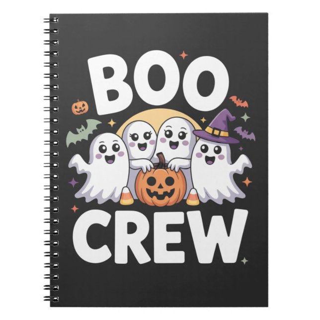 Boo Crew Niedlich Spooky Halloween Notizblock (Vorderseite)