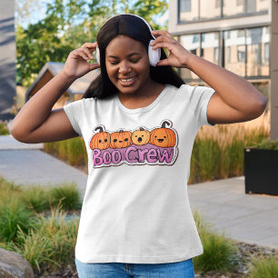 Boo Crew Niedliche Kürbisse Halloween T-Shirt