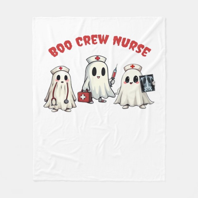 BOO CREW NURSE Essenzieller T - Shirt Fleecedecke (Vorderseite)