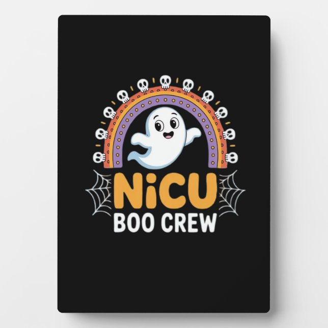 Boo Crew Nurse Halloween für Krankenschwestern Gho Fotoplatte (Vorderseite)