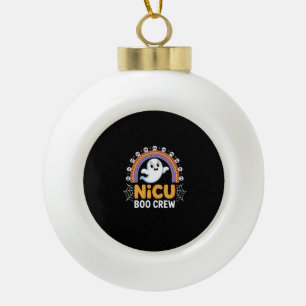 Boo Crew Nurse Halloween für Krankenschwestern Gho Keramik Kugel-Ornament