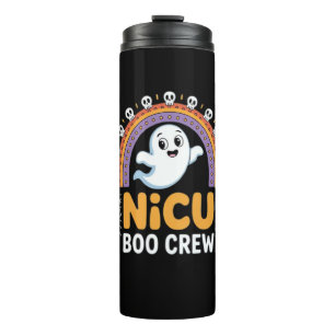 Boo Crew Nurse Halloween für Krankenschwestern Gho Thermosbecher