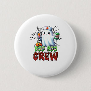 Boo Crew Nurse Halloween Ghost Funny Classic T Button
