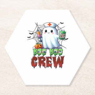 Boo Crew Nurse Halloween Ghost Funny Classic T Untersetzer
