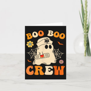 Boo Crew Nurse Shirt Funny Ghost Retro Hallowe Karte