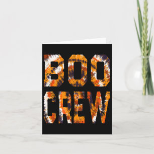 Boo Crew Orange Gefärbte Krawatte - Matching Hallo Karte