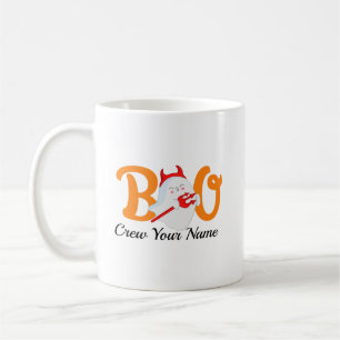 Boo Crew Orange Halloween Familie Personalisiert Kaffeetasse