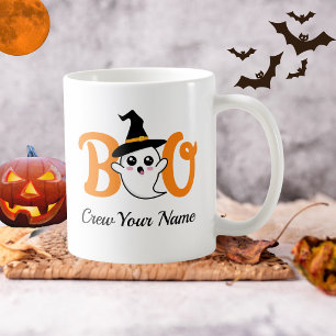 Boo Crew Orange Halloween-Familie Personalisiert Kaffeetasse