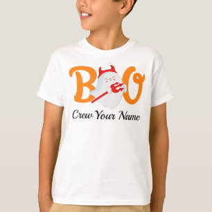 Boo Crew Orange Halloween Familienmatte T-Shirt