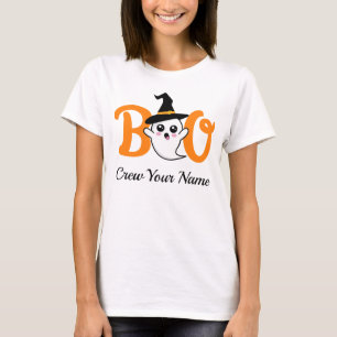 Boo Crew Orange Halloween Familienmatte T-Shirt