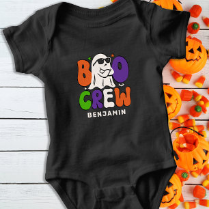 BOO Crew Retro Custom Family Matching Halloween Baby Strampler