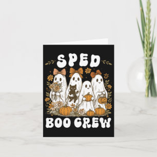 Boo Crew Sped Lehrer Wildflower Halloween Geist P Karte
