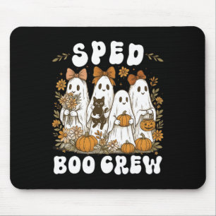 Boo Crew Sped Lehrer Wildflower Halloween Geist P Mousepad