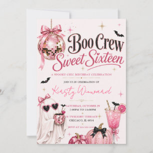Boo Crew Spooky Chic Sweet Sixteen Einladung