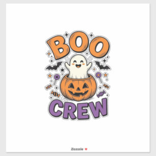 Boo Crew Süße Geist-Kürbis Halloween-Shirt-Design Aufkleber