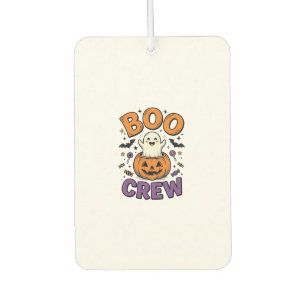Boo Crew Süße Geist-Kürbis Halloween-Shirt-Design Autolufterfrischer