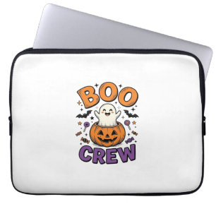 Boo Crew Süße Geist-Kürbis Halloween-Shirt-Design Laptopschutzhülle