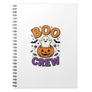 Boo Crew Süße Geist-Kürbis Halloween-Shirt-Design Notizblock