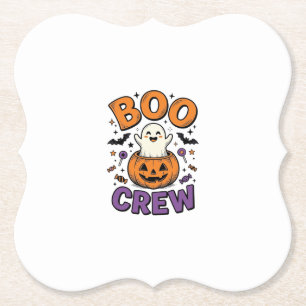 Boo Crew Süße Geist-Kürbis Halloween-Shirt-Design Untersetzer