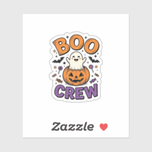 Boo Crew Süße Geister-Kürbis Halloween-Shirt-Desig Aufkleber