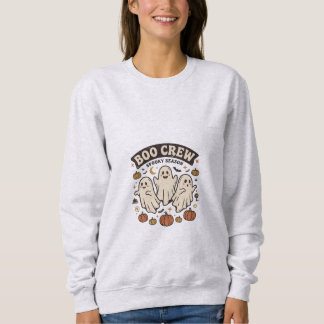 Boo Crew Süßer Geist Vintage Halloween Sweatshirt