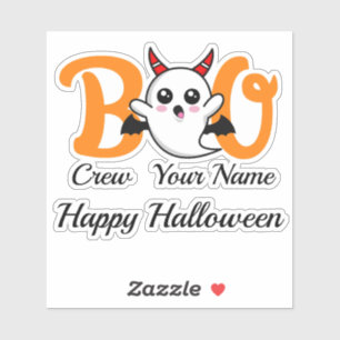 Boo Crew Vampire Halloween individuelle Name Aufkleber