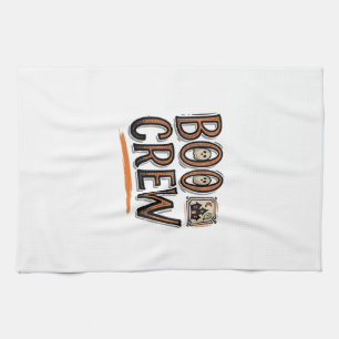 Boo Crew Vintage-Halloween-Gravur-Shirt-Design_ Geschirrtuch