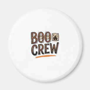 Boo Crew Vintage Halloween Gravur Shirt Design_ Magnet