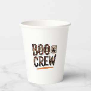 Boo Crew Vintage Halloween Gravur Shirt Design_ Pappbecher
