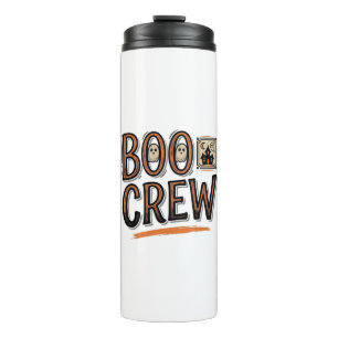 Boo Crew Vintage Halloween Gravur Shirt Design_ Thermosbecher